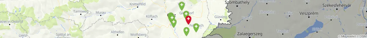 Kartenansicht für Apotheken-Notdienste in der Nähe von Hofstätten an der Raab (Weiz, Steiermark)
